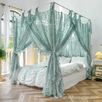 Lace floor standing mosquito net